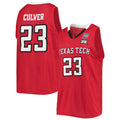 Rebec T.Tech Red Raiders #23 Jarrett Culver Original Retro Brand Alumni Commemorative Replica Basketball Jersey Red Stitched American College Jerseys