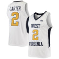 Rebec W.Virginia Mountaineers #2 Jevon Carter Original Retro Brand Commemorative Classic Basketball Jersey White Stitched American College Jerseys