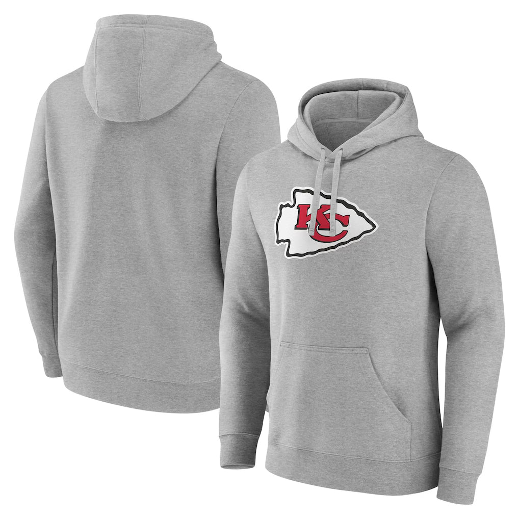 Rebec KC.Chiefs Gray Pullover Hoodies Limited Blank Player Stitched Jerseys