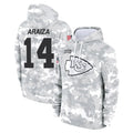 Rebec KC.Chiefs #14 Matt Araiza Player Arctic Camo Salute to Service Hoodies Limited Game Stitched Jerseys