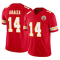Rebec KC.Chiefs #14 Matt Araiza Player Red Limited Vapor F.U.S.E. Home Game Stitched Jerseys
