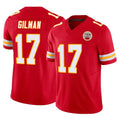 Rebec KC.Chiefs #17 Alohi Gilman Player Red Limited Vapor F.U.S.E. Home Game Stitched Jerseys