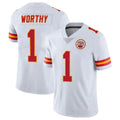 Rebec KC.Chiefs #1 Xavier Worthy Player White Limited Vapor Untouchable Home Game Stitched Jerseys