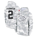 Rebec KC.Chiefs #2 Tyquan Thornton Player Arctic Camo Salute to Service Hoodies Limited Game Stitched Jerseys