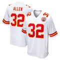 Rebec KC.Chiefs #32 Marcus Allen Player White Home Game Stitched Jerseys