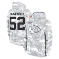 Rebec KC.Chiefs #52 Creed Humphrey Player Arctic Camo Salute to Service Hoodies Limited Game Stitched Jerseys