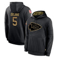 Rebec KC.Chiefs #5 Mansoor Delane Player Black Salute to Service Hoodies Limited Game Stitched Jerseys