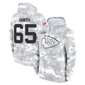 Rebec KC.Chiefs #65 Trey Smith Player Arctic Camo Salute to Service Hoodies Limited Game Stitched Jerseys