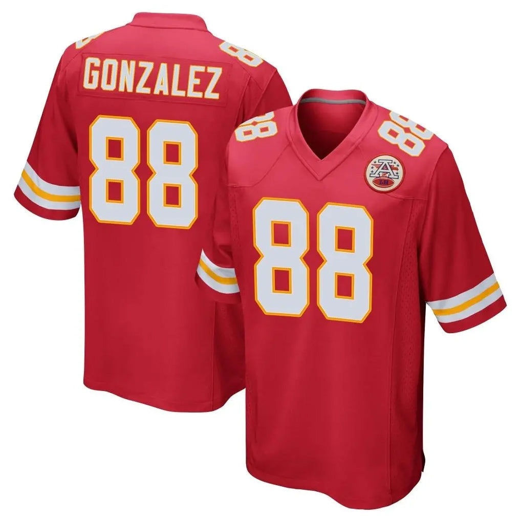 Rebec KC.Chiefs #88 Tony Gonzalez Player Red Home Game Stitched Jerseys