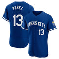 Rebec KC.Royals #13 Salvador Perez Player Royal City Connect Limited Elite Home Game Stitched Jerseys
