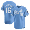 Rebec KC.Royals #16 Bo Jackson Player Light Blue Alt Limited Home Stitched Jerseys