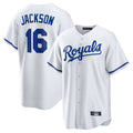Rebec KC.Royals #16 Bo Jackson Player White Home Game Stitched Jerseys