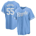 Rebec KC.Royals #55 Cole Ragans Player Light Blue Home Game Stitched Jerseys