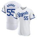 Rebec KC.Royals #55 Cole Ragans Player White Limited Elite Home Game Stitched Jerseys