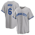 Rebec KC.Royals #6 Jonathan India Player Gray Game Home Stitched Jerseys