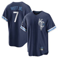 Rebec KC.Royals #7 Bobby Witt Jr. Player Navy City Connect Home Game Stitched Jerseys
