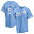 Rebec KC.Royals #9 Vinnie Pasquantino Player Light Blue Home Game Stitched Jerseys