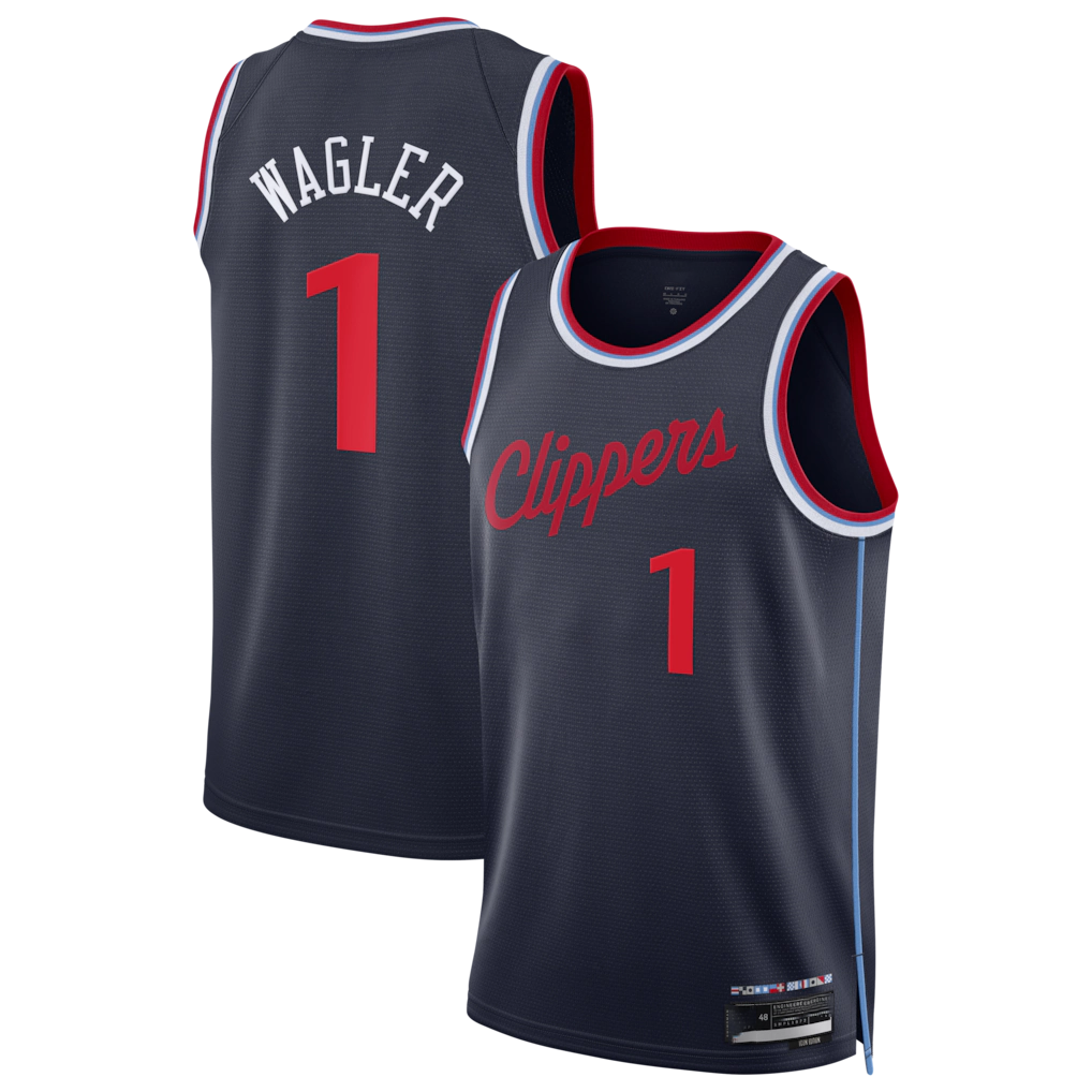Rebec L.Clippers #1 Keaton Wagler Navy Swingman Stitched Jerseys - Icon Edition