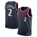 Rebec L.Clippers #2 Kawhi Leonard Navy 202425 Swingman Stitched Jerseys - Icon Edition