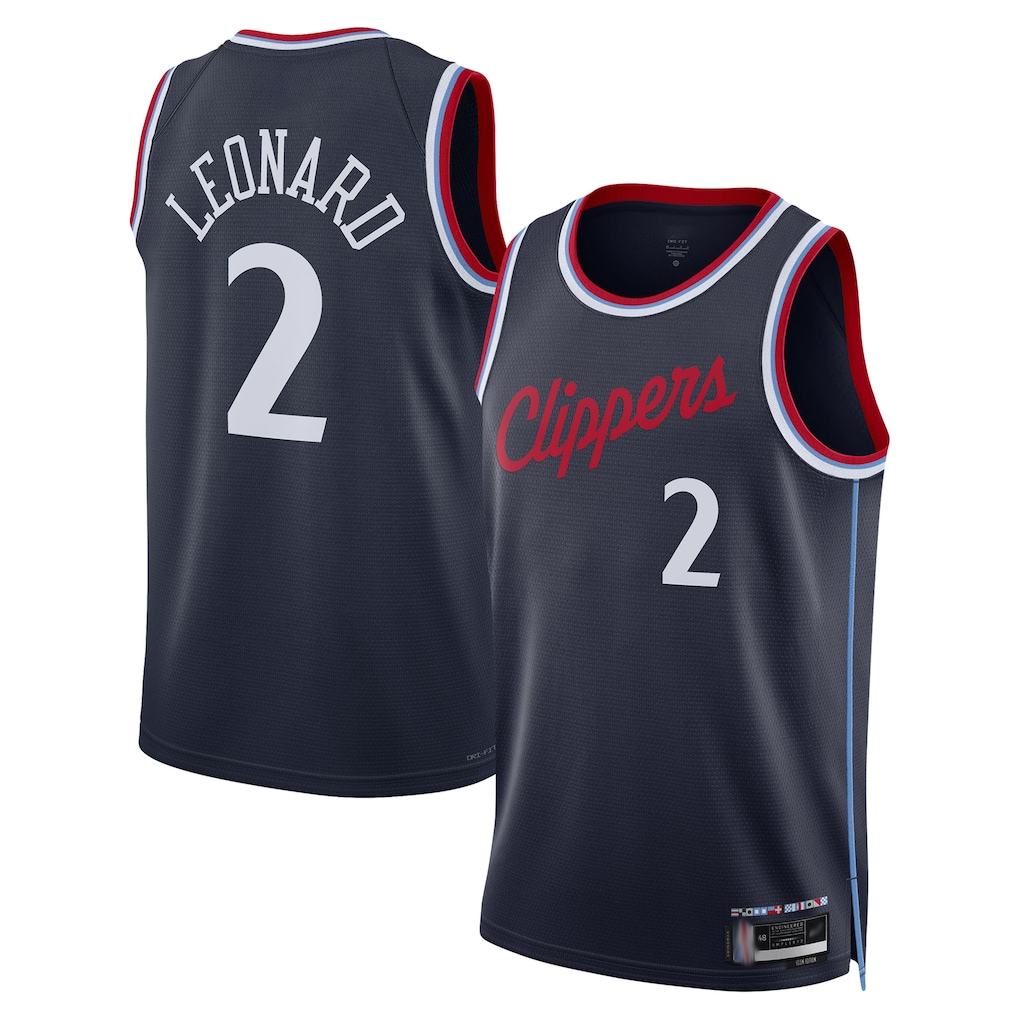 Rebec L.Clippers #2 Kawhi Leonard Navy 202425 Swingman Stitched Jerseys - Icon Edition