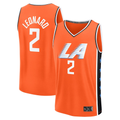 Rebec L.Clippers #2 Kawhi Leonard Orange 202526 City Edition Fast Break Stitched Jerseys