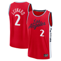 Rebec L.Clippers #2 Kawhi Leonard Red Fast Break Replica Player Stitched Jerseys- Statement Edition