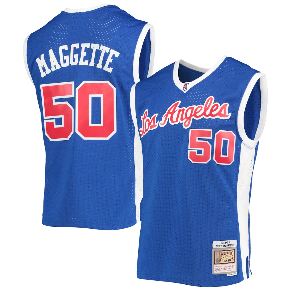 Rebec L.Clippers #50 Corey Maggette Mitchell & Ness Royal 200203 Hardwood Classics Swingman Stitched Jerseys