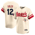 Rebec LA.Angels #12 Jorge Soler Player Cream City Connect Limited Home Stitched Jerseys