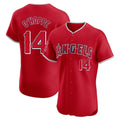 Rebec LA.Angels #14 Logan O'Hoppe Player Red Home Limited Elite Stitched Jerseys