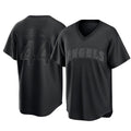 Rebec LA.Angels #44 Ben Joyce Player Black Pitch Fashion T-shirt Stitched Jerseys