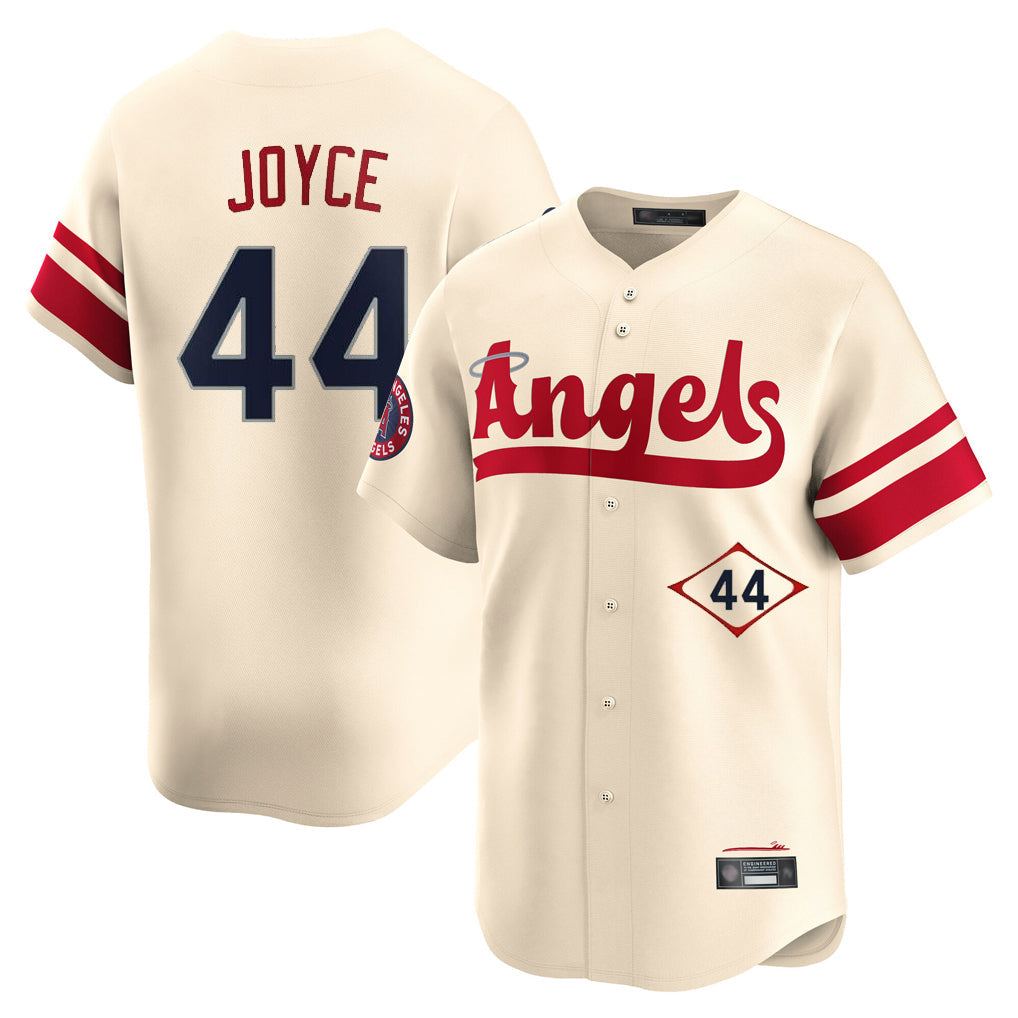 Rebec LA.Angels #44 Ben Joyce Player Cream City Connect Limited Home Stitched Jerseys