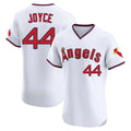 Rebec LA.Angels #44 Ben Joyce Player White T-shirt Home Limited Elite Stitched Jerseys
