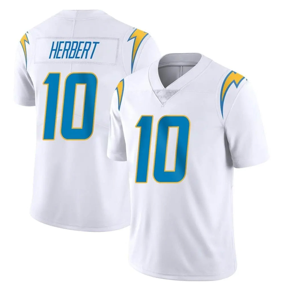 Rebec LA.Chargers #10 Justin Herbert Player White Limited Vapor Untouchable Home Game Stitched Jerseys