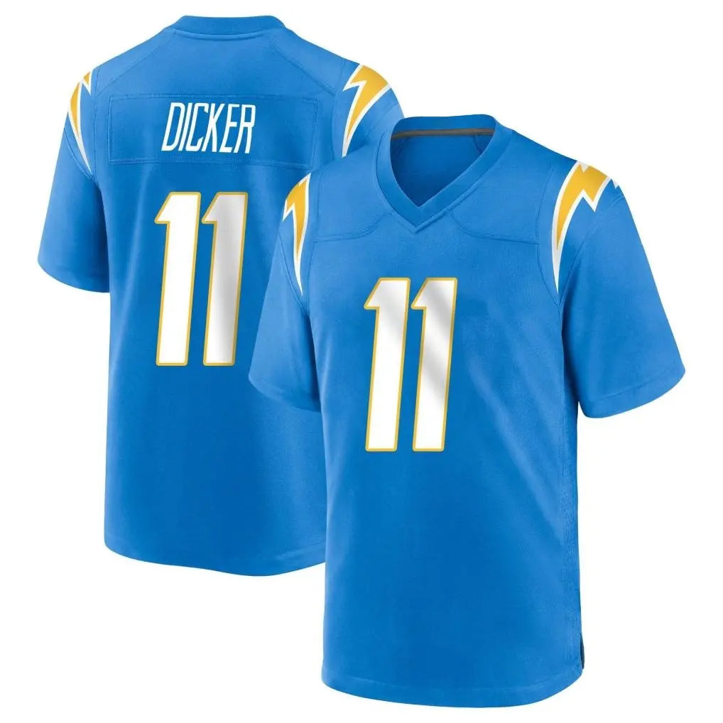 Rebec LA.Chargers #11 Cameron Dicker Player Blue Home Game Stitched Jerseys
