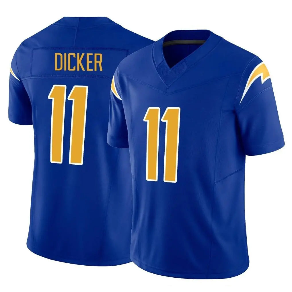 Rebec LA.Chargers #11 Cameron Dicker Player Royal Limited Vapor F.U.S.E. Home Game Stitched Jerseys