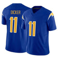 Rebec LA.Chargers #11 Cameron Dicker Player Royal Limited Vapor F.U.S.E. Home Game Stitched Jerseys