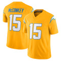 Rebec LA.Chargers #15 Ladd McConkey Player Gold Limited Vapor F.U.S.E. Home Game Stitched Jerseys