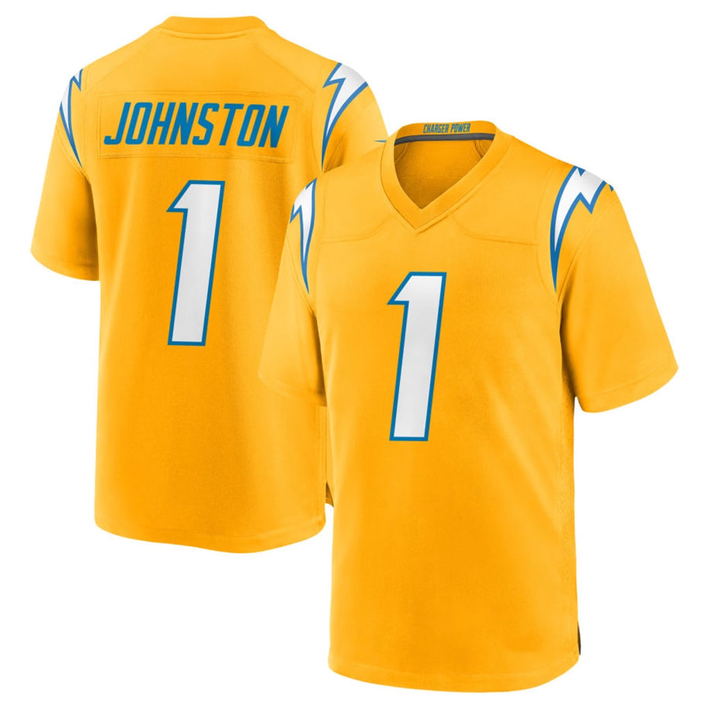 Rebec LA.Chargers #1 Quentin Johnston Player Brown Salute To Service Limited Stitched Jerseys