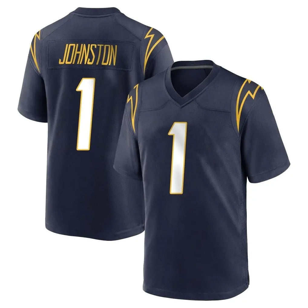 Rebec LA.Chargers #1 Quentin Johnston Player Navy Home Game Stitched Jerseys