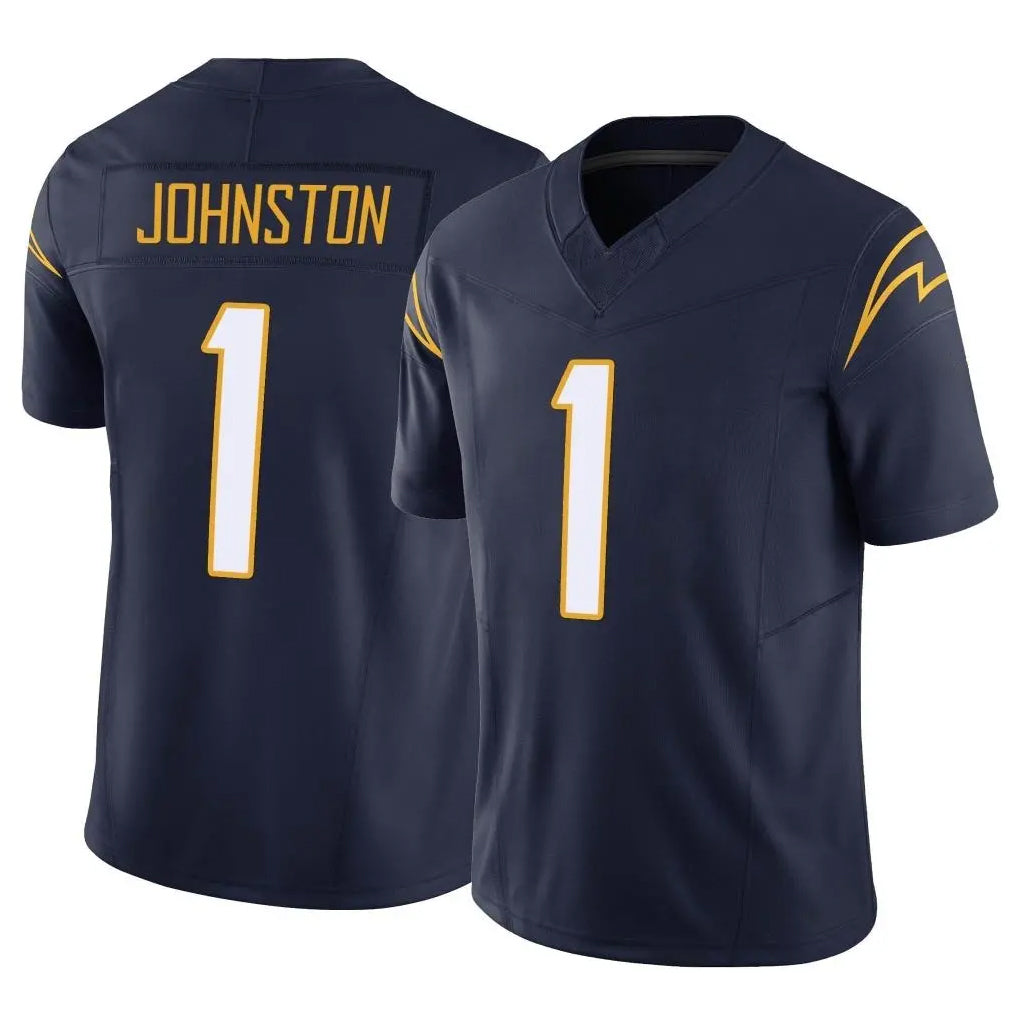 Rebec LA.Chargers #1 Quentin Johnston Player Navy Limited Vapor F.U.S.E. Home Game Stitched Jerseys