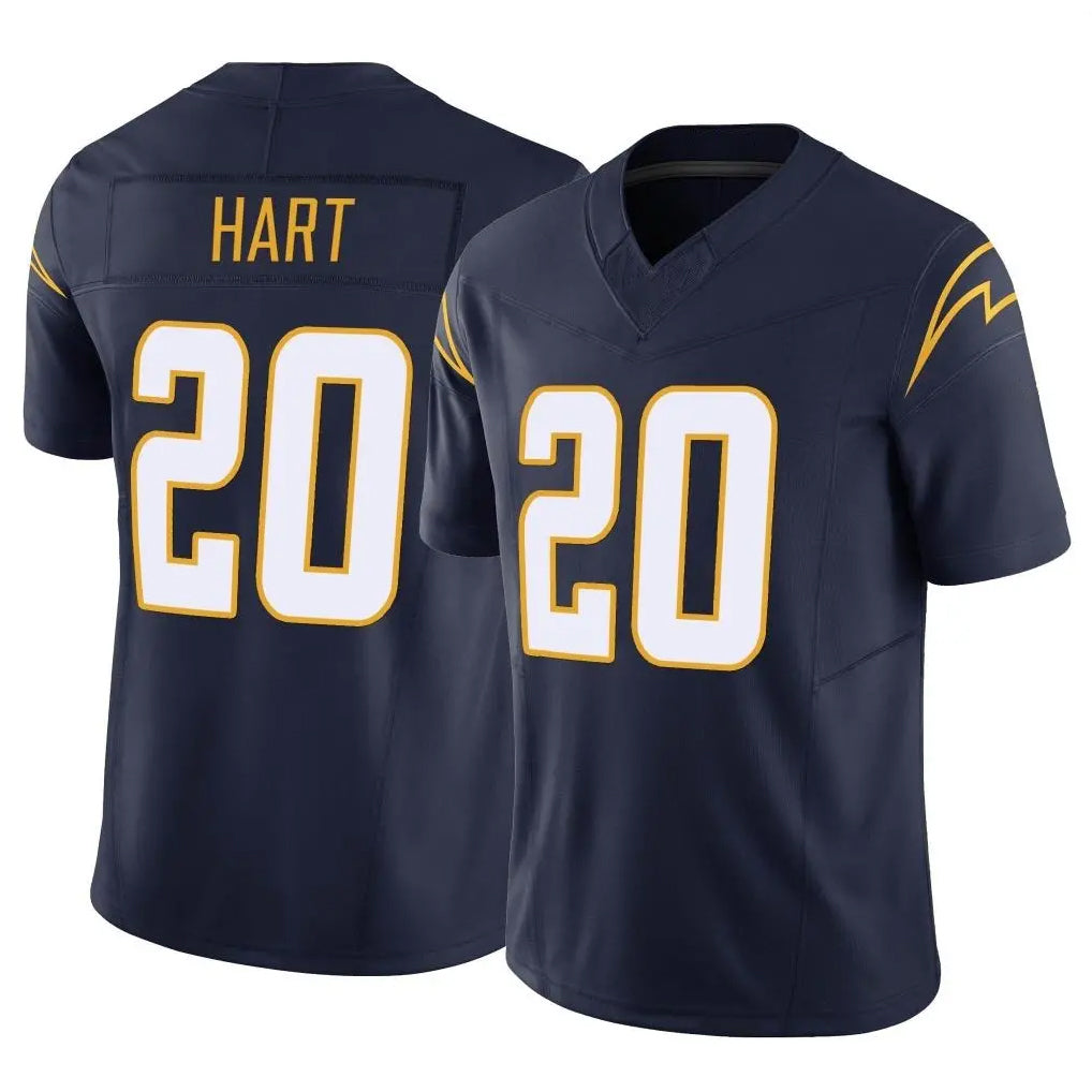 Rebec LA.Chargers #20 Cam Hart Player Navy Limited Vapor F.U.S.E. Home Game Stitched Jerseys