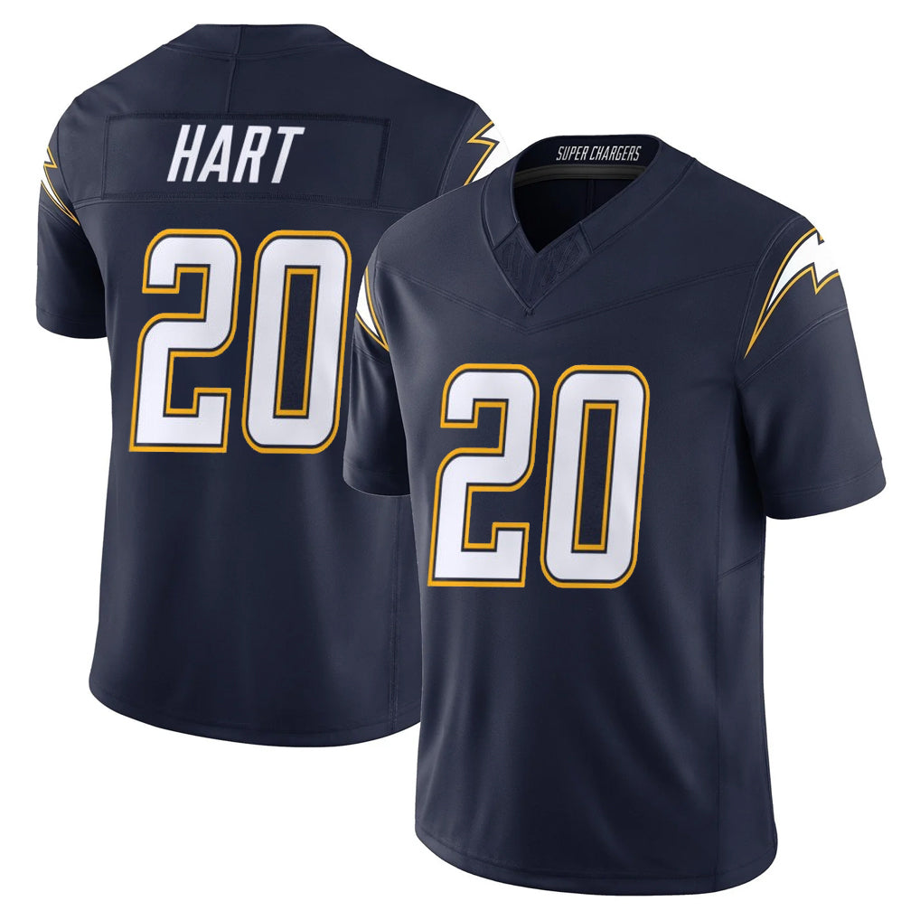 Rebec LA.Chargers #20 Cam Hart Player Navy Vapor F.U.S.E. Limited Home Game Stitched Jerseys
