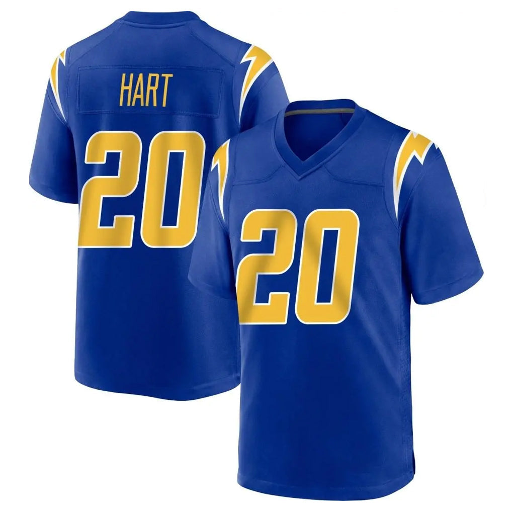 Rebec LA.Chargers #20 Cam Hart Player Royal Home Game Stitched Jerseys