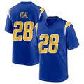 Rebec LA.Chargers #28 Kimani Vidal Player Royal Home Game Stitched Jerseys