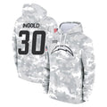 Rebec LA.Chargers #30 Alec Ingold Player Arctic Camo Salute to Service Hoodies Limited Game Stitched Jerseys