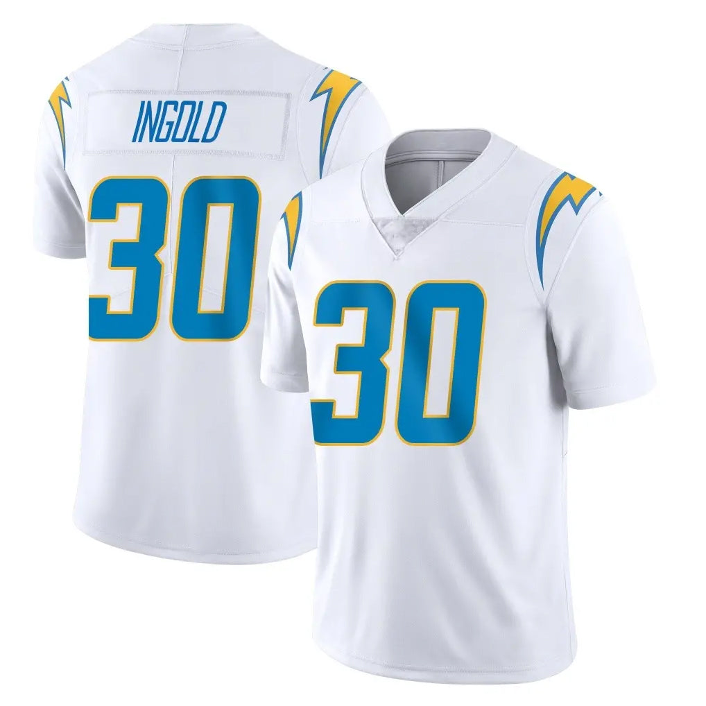 Rebec LA.Chargers #30 Alec Ingold Player White Limited Vapor Untouchable Home Game Stitched Jerseys