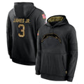 Rebec LA.Chargers #3 Derwin James Jr. Player Black Salute to Service Hoodies Limited Game Stitched Jerseys