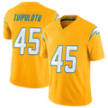 Rebec LA.Chargers #45 Tuli Tuipulotu Player Gold Limited Vapor F.U.S.E. Home Game Stitched Jerseys