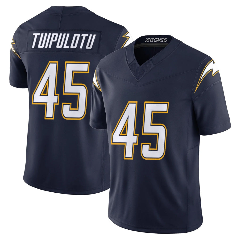 Rebec LA.Chargers #45 Tuli Tuipulotu Player Navy Vapor F.U.S.E. Limited Home Game Stitched Jerseys