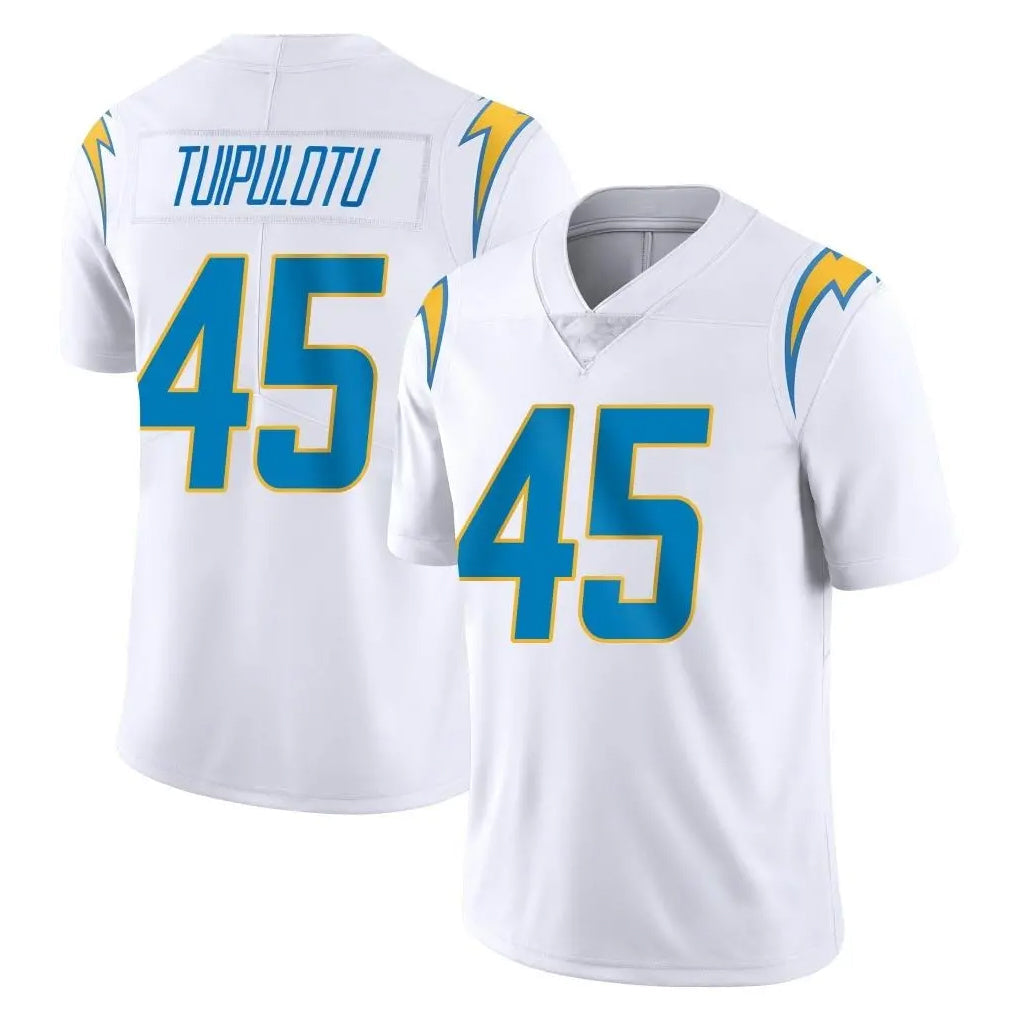 Rebec LA.Chargers #45 Tuli Tuipulotu Player White Limited Vapor Untouchable Home Game Stitched Jerseys